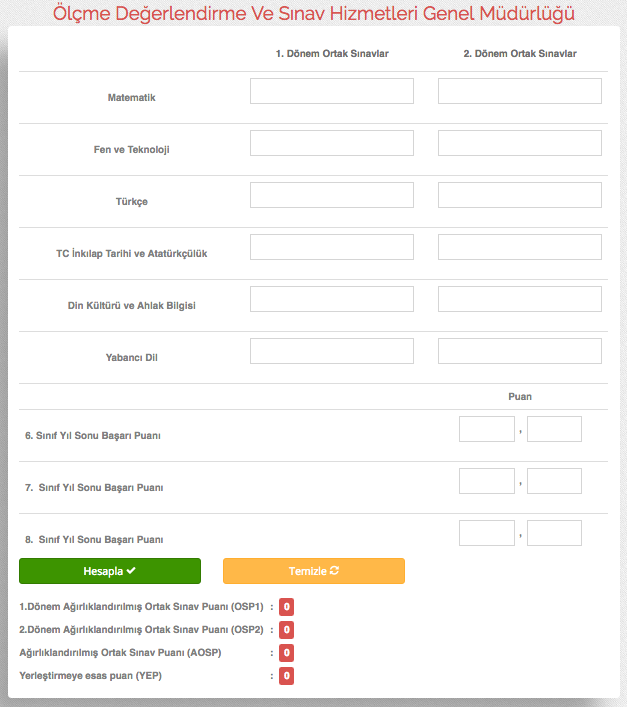 2017 Teog Yep Yuzdelik Dilim Listesi Hesaplama Nasil Yapilir