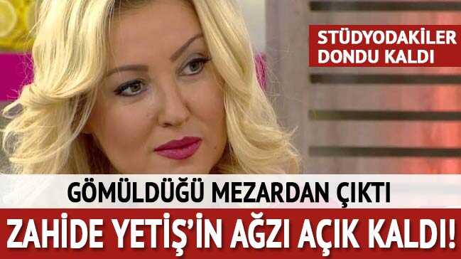 G�m�ld��� mezardan ��kt�, Zahide Yeti�'in a�z� a��k kald�