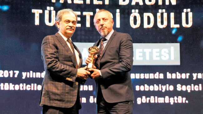 Akşam Gazetesi’ne İstanbul Tüketici Ödülü