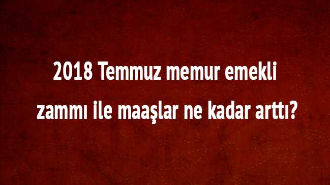 Emekliye zam müjdesi