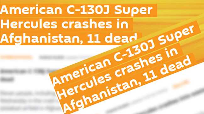 Afganistan'da ABD uçağı düştü