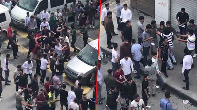 İstanbul Sultangazi'de iki grup arasında bilinmeyen bir nedenle çıkan kavgada yumruklar konuştu