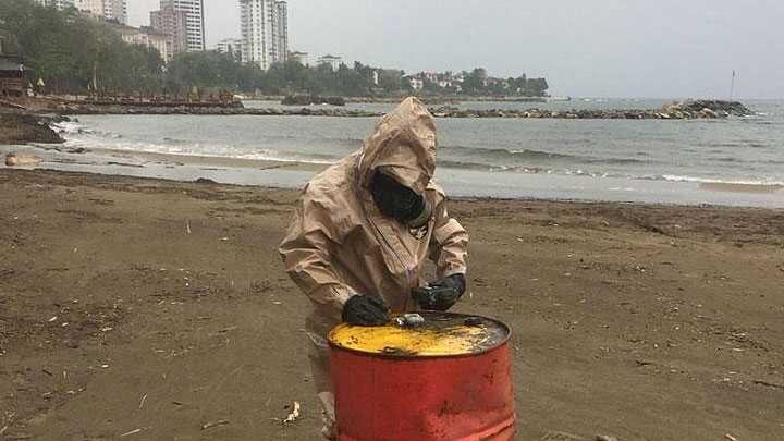 Ordu'da plaja vuran varildeki ölçümde kimyasal ve radyasyon bulgusuna rastlanmadı
