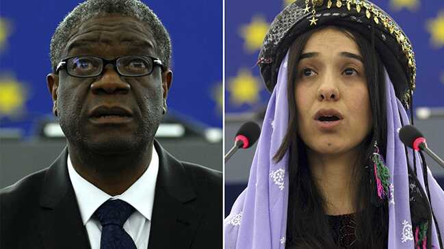 Nobel Barış Ödülü'nün bu yılki sahibi Doktor Denis Mukwege ve Ezidi aktivist Nadia Murad oldu