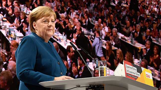 Merkel CDU genel başkanı olarak son kez konuştu
