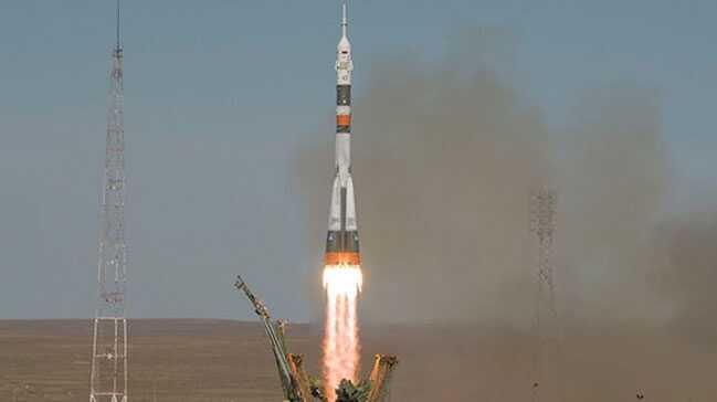 Kazakistan'daki Baykonur Uzay Üssü'nden Soyuz MS 12 uzaya fırlatıldı