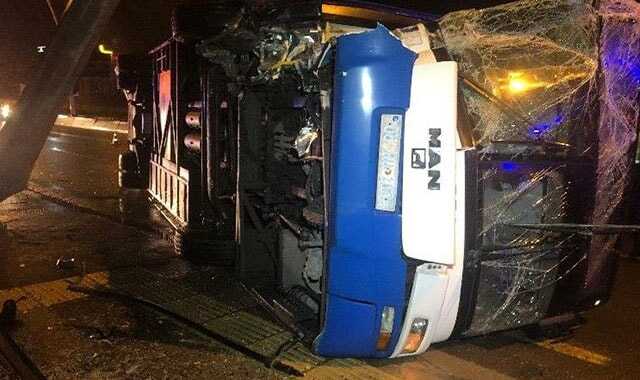 Başkent’te EGO otobüsü devrildi: 1 yaralı