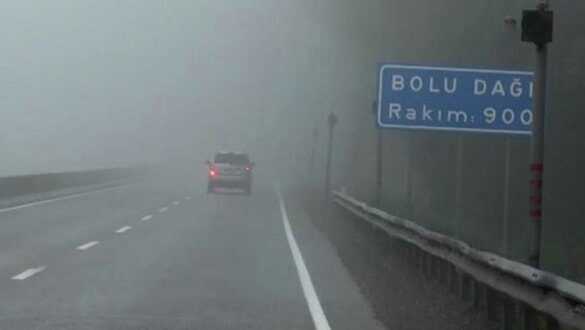 Bolu Dağı'nda yoğun sis