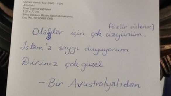 Katliam sonrası bir Avustralyalıdan duygulandıran not: Özür dilerim