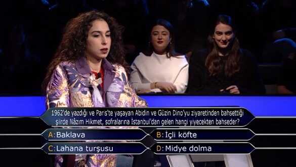 Kim Milyoner Olmak İster'e damga vuran Nazım Hikmet sorusu