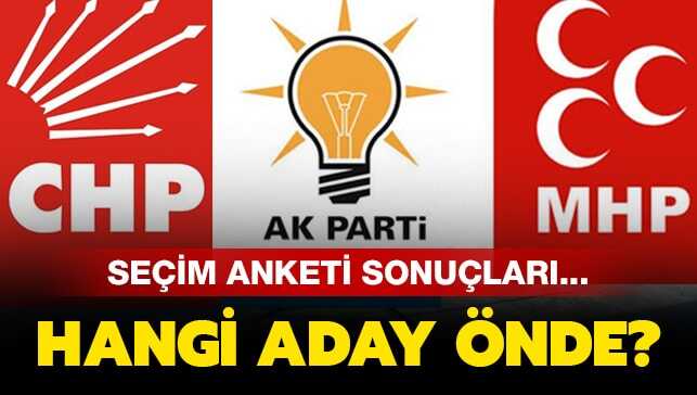 Anket sonuçlarında hangi parti önde"